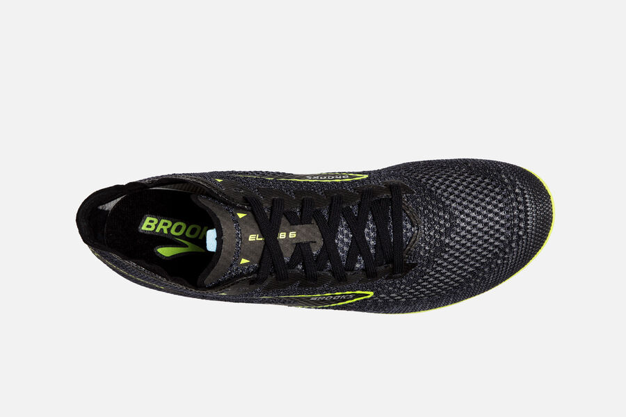 Brooks Israel ELMN8 v8 Spikes Shoes Womens - Black/Green - HUI-167490